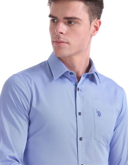 U.S. Polo Assn. Men Printed Formal Wear Shirt